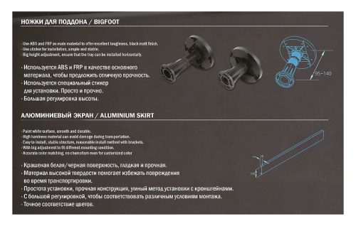 Душевой поддон из искусственного камня WeltWasser WW TRS 10090 STONE-BL 100x90 10000005450 Черный