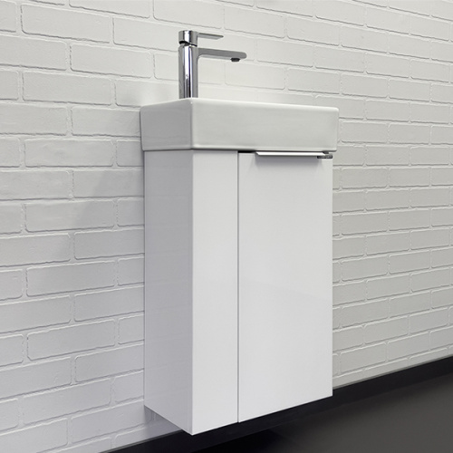 Тумба-умывальник Comforty Асти-40 белый глянец с раковиной Comforty 9140