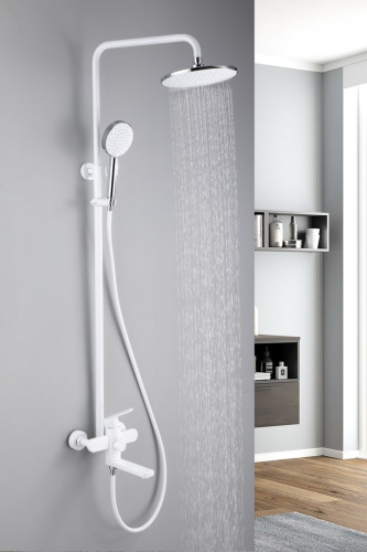 Душевая система с тропическим душем Hansen HN31304-F белый