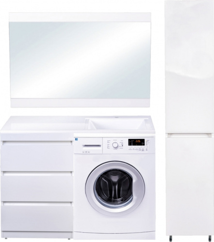 Тумба под раковину Style Line Даллас 120 Люкс Plus СС-00002272 3 ящика Белая