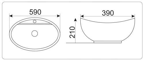 Раковина-чаша CeramaLux 59 9018 Белая