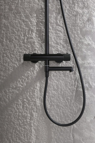 Душевая система Ganzer, с термостатом, черный