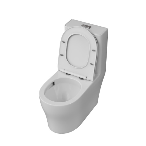 Унитаз напольный Grossman Classic GR-4488SQ (700х375х780) безободковый, белый, моноблок с тонкой крышкой, микролифт, смыв торнадо