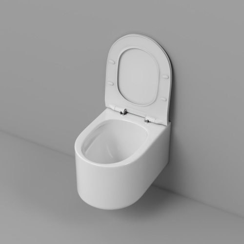 Унитаз подвесной Grossman Thin Rim GR-5606SQ (500х360х362) тонкий ободок, белый с тонкой крышкой, микролифт, смыв торнадо