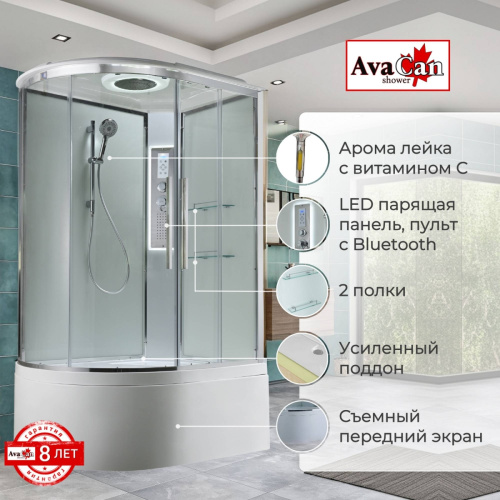 Душевая кабина EM5811RLEDT прозрачная