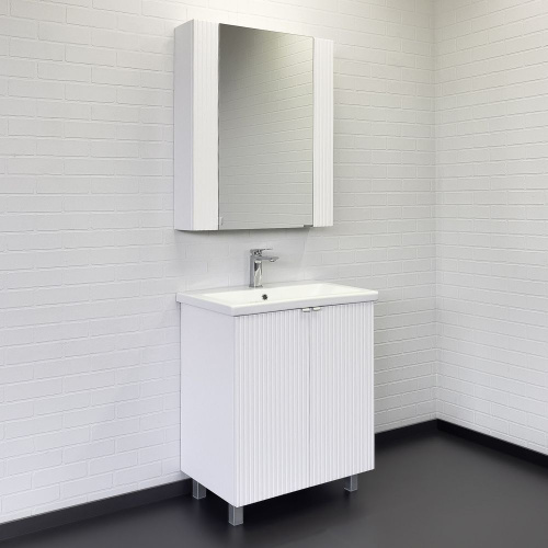 Зеркало-шкаф Comforty Лима-70 белый матовый