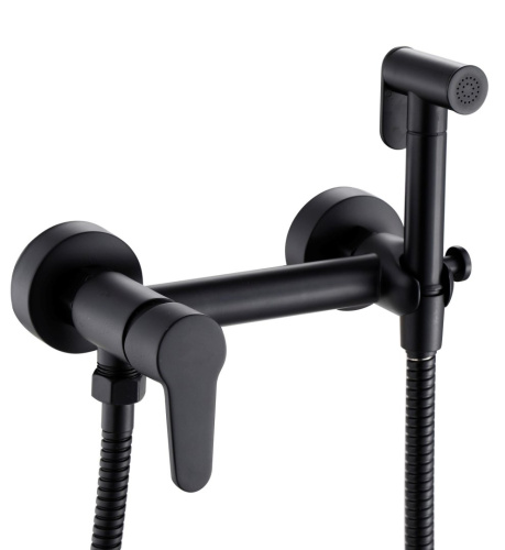 Смеситель для биде с лейкой и шлангом Hansen HL62202-C черный