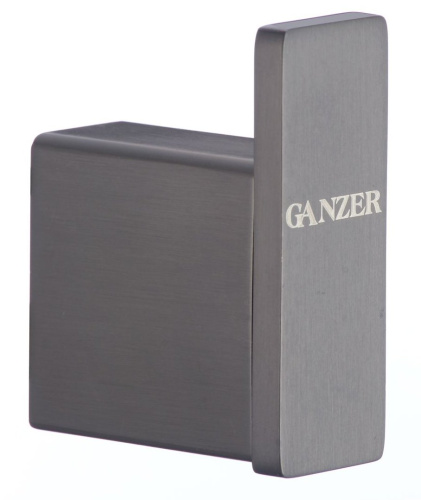 Одинарный настенный крючок из латуни Ganzer GZ88151-Q графит