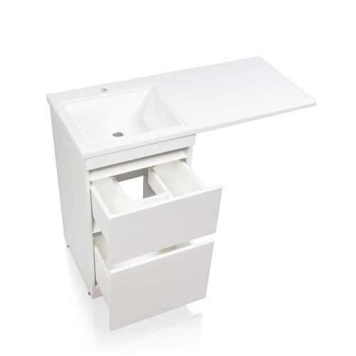 Тумба под раковину Style Line Даллас 110 напольная, люкс белая, PLUS