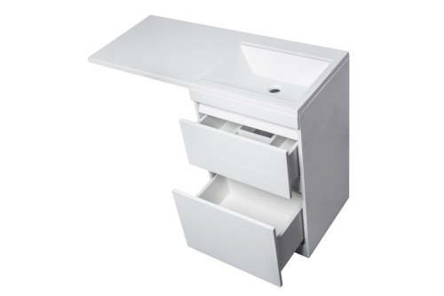 Тумба под раковину Style Line Даллас 115 напольная, люкс белая, PLUS