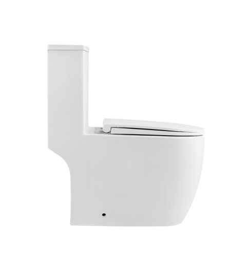 Унитаз напольный Grossman Classic GR-4484SQ (700х385х745) безободковый, белый, моноблок с тонкой крышкой, микролифт, смыв торнадо