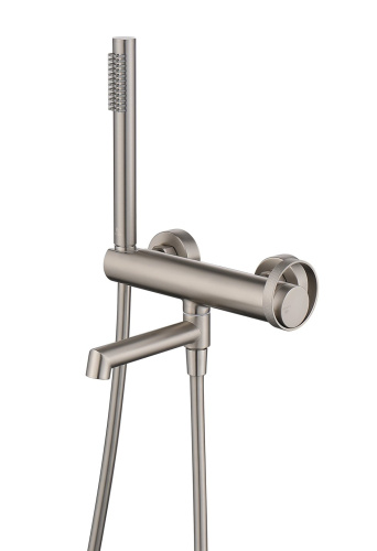 Смеситель однорычажный для ванны с душем из латуни Ganzer GZ19132-G сатин