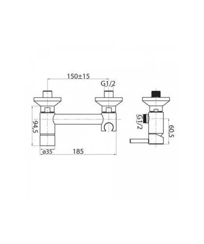 Смеситель для биде Hansen HL62202 хром