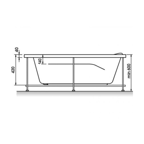Акриловая ванна Relisan Zoya L 140x90