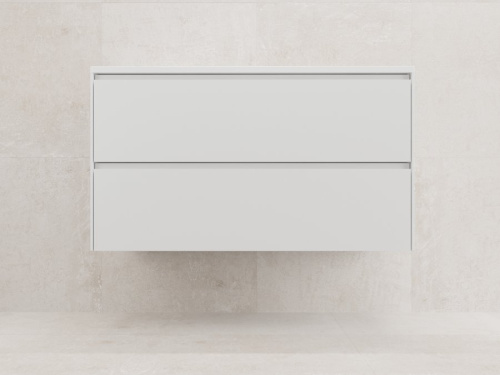 Тумба подвесная Style Line ЛИМА 100 эмаль, 2 ящ., PLUS, белый матовый