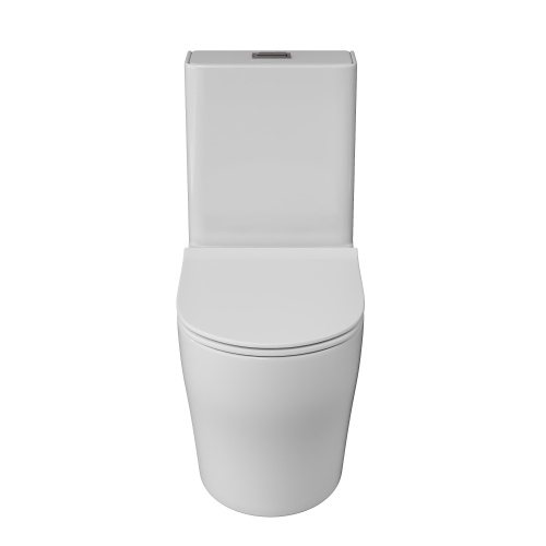 Унитаз напольный Grossman Classic GR-4488SQ (700х375х780) безободковый, белый, моноблок с тонкой крышкой, микролифт, смыв торнадо