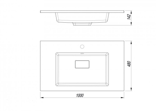 Тумба напольная Style Line ЛИМА 100 эмаль, 2 ящ., PLUS, графит