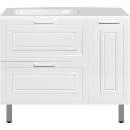 Тумба под раковину Style Line Альба 90 L Люкс Plus ЛС-000010052 Белая (без раковины)