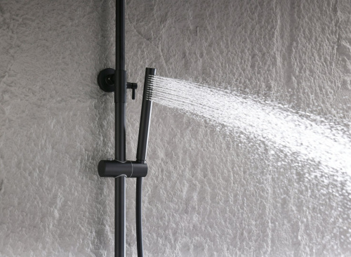 Душевая система Ganzer, с термостатом, черный