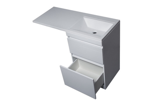 Тумба под раковину Style Line Даллас 115 напольная, люкс белая, PLUS