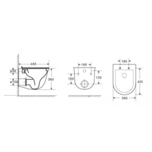 Унитаз WeltWasser Telbach 004 GL-WT 10000003668 подвесной Белый глянец с сиденьем Микролифт