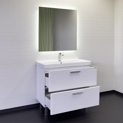 Тумба-умывальник Comforty Танжер-90Н белая матовая с раковиной Comforty 4490