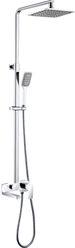 21061-F Душевой релинг (белый,хром) GANZER  (4/1шт)