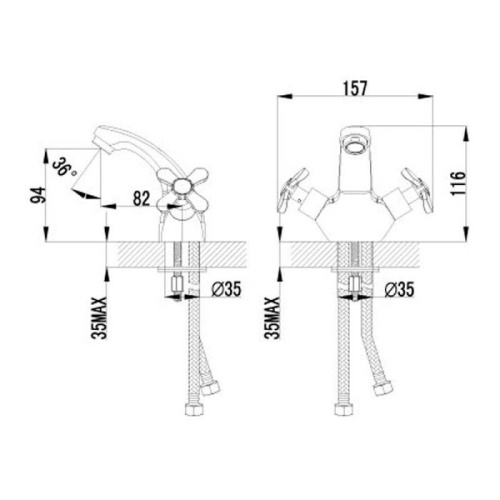Смеситель для раковины Lemark Partner LM6546C