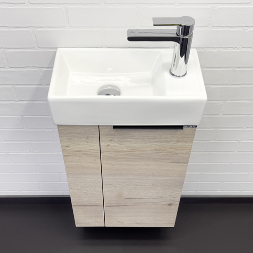 Тумба-умывальник Comforty Асти-40 дуб дымчатый с раковиной COMFORTY 9140