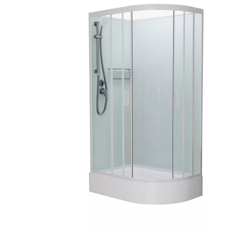 Душевая кабина Frank F412/1L М White левосторонняя средний поддон б/к