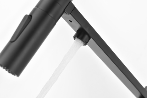 Смеситель Ganzer GZ19127-C кухня гибкий излив черный