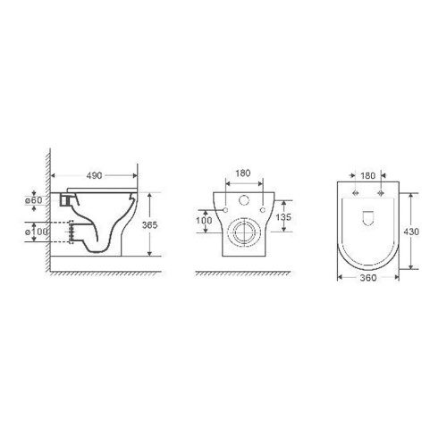 Унитаз WeltWasser Erlenbach 004 GL-WT 10000003807 подвесной Белый глянец с сиденьем Микролифт