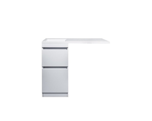 Тумба под раковину Style Line Даллас 100 напольная, люкс белая, PLUS (без раковины)