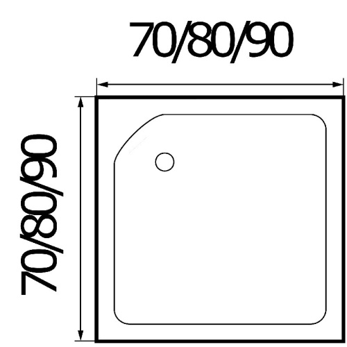 Акриловый поддон для душа Wemor 80x80x24 S 10000002254 Белый