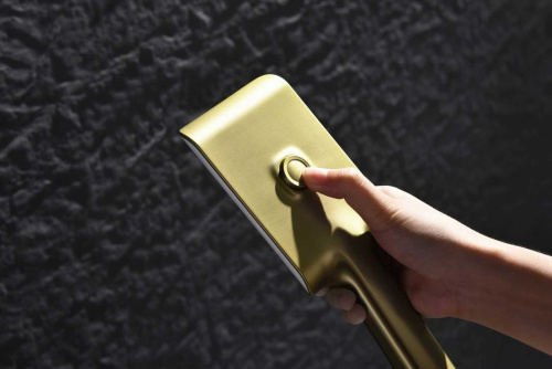 Лейка для душа 1 режимная самоочищающая Ganzer GZ1055-S матовое золото