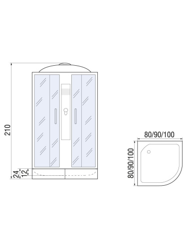 Душевая кабина River DESNA 100/24 MT