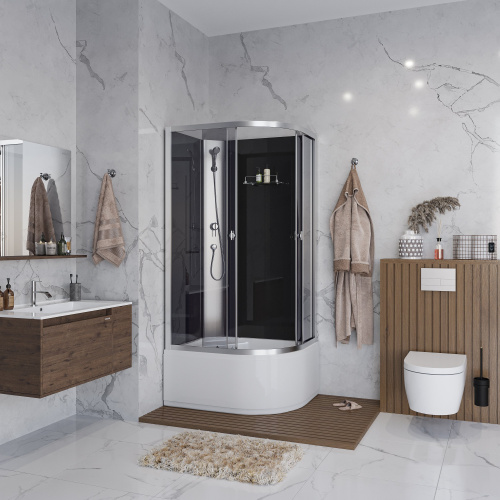 Душевая кабина Niagara Eco E100/80/40L/TN/BK (1000х800х1950) 4 места