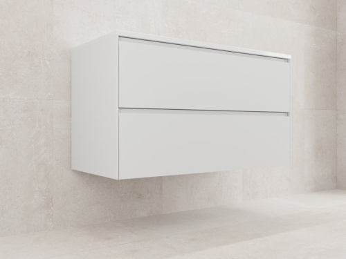 Тумба подвесная Style Line ЛИМА 100 эмаль, 2 ящ., PLUS, белый матовый