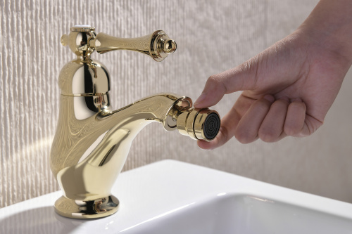 77112-E Смеситель для биде (ЗОЛОТО) "GANZER" (10/1шт)