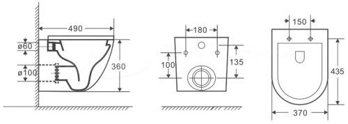 Комплект унитаз с инсталляцией кнопкой и сиденьем 2