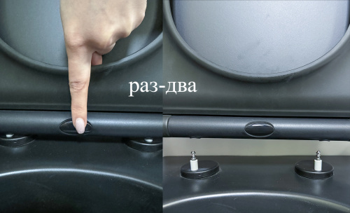 Крышка для унитаза с МИКРО. квадрат (ЧЕРНЫЙ, д.413мм*ш.340мм) GANZER  (5/1шт)