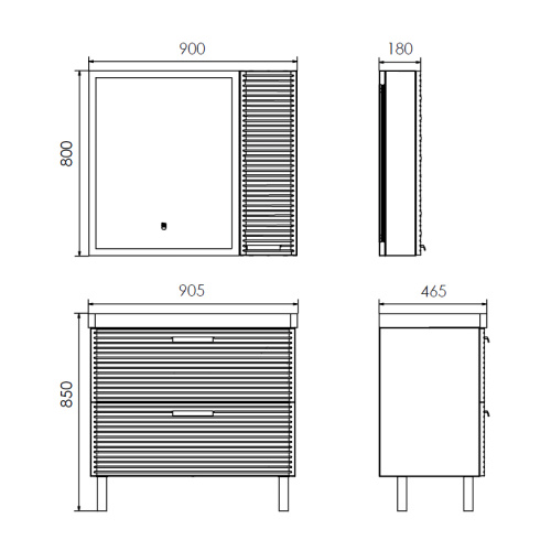 Тумба-умывальник Comforty Танжер-90Н белая матовая с раковиной Comforty 4490