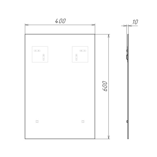 Компактное зеркало для ванной Comforty Альба 40x60