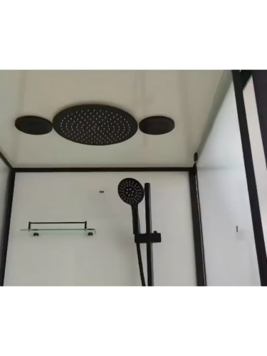 Душевая кабина Frank F401 M Black 800801, 90 х 90 см, стекло прозрачное, профиль черный матовый