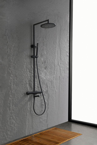 Душевая система Ganzer, с термостатом, черный