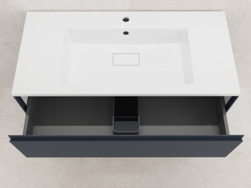 Тумба напольная Style Line ЛИМА 100 эмаль, 2 ящ., PLUS, графит