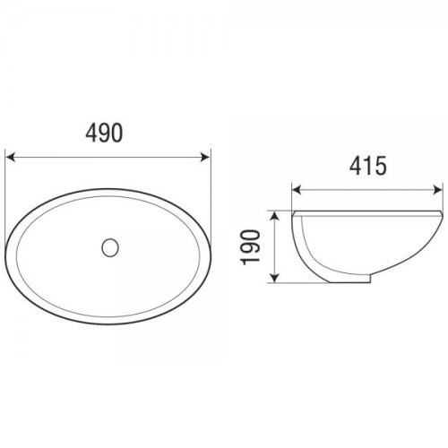 Раковина WeltWasser Deilbach 6021 49 10000003897 Белый глянец