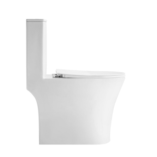 Унитаз напольный Grossman Thin Rim GR-5607SQ (656х370х796) тонкий ободок, белый, моноблок с тонкой крышкой, микролифт, смыв торнадо