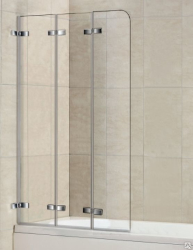 Шторка на ванну WeltWasser WW100 ZD3 75 10000000935 профиль Хром стекло прозрачное