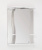 Зеркальный шкаф Style Line Эко волна Лорена 55 С с подсветкой Белый глянец